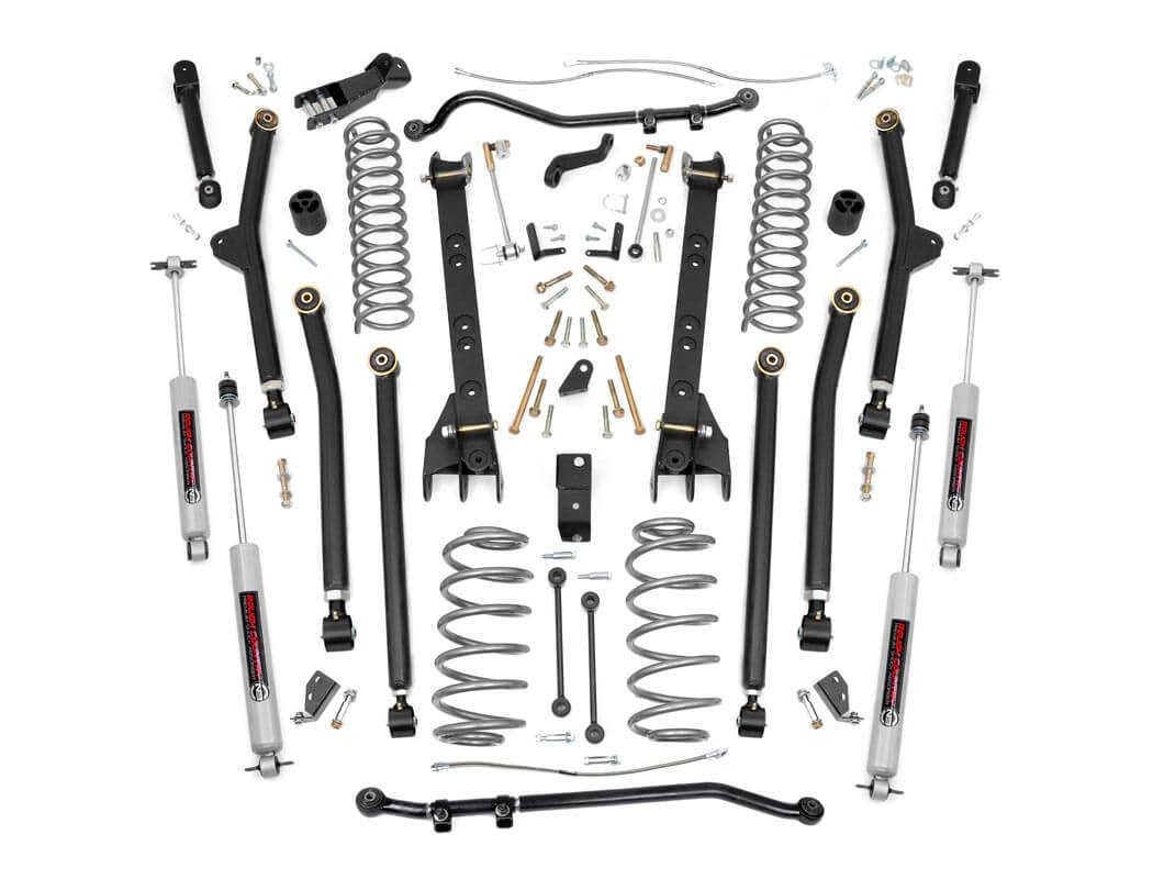 Jeep Wrangler Unlimited Suspension Lift Kit - Rough Country - 6 Inch Lift Kit | Long Arm - '04-'06